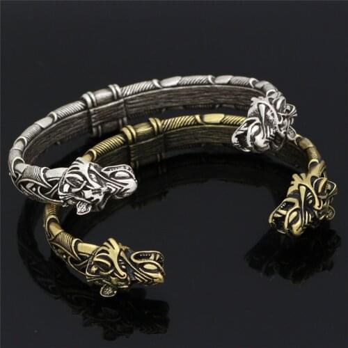 Stainless Steel Dragon Bracelet Vintage Viking Cuff Bangle Opening Size Adjustable Animal Mens Charm Jewelry Wristband Gift New