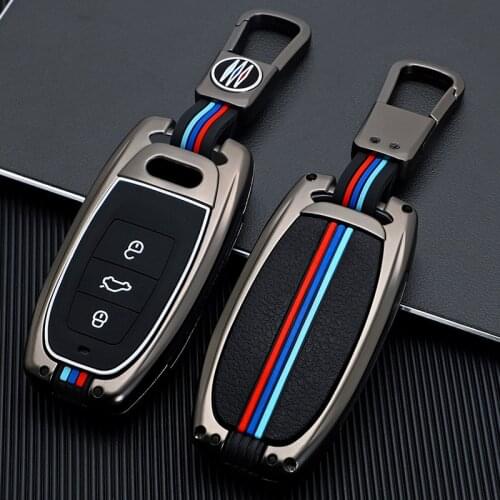 Zinc Alloy Remote Key Case Shell Cover For Audi A4 S4 A3 A5 S5 A6 S6 S7 S8 A7 Q5 Fob Shell Case Keychain Holder Protect Bag