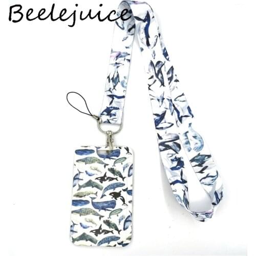 Ocean Marine Whale Credit Card ID Holder Bag Student Women Travel Bank Bus Business Card Cover Badge Accessories Gift Decoration