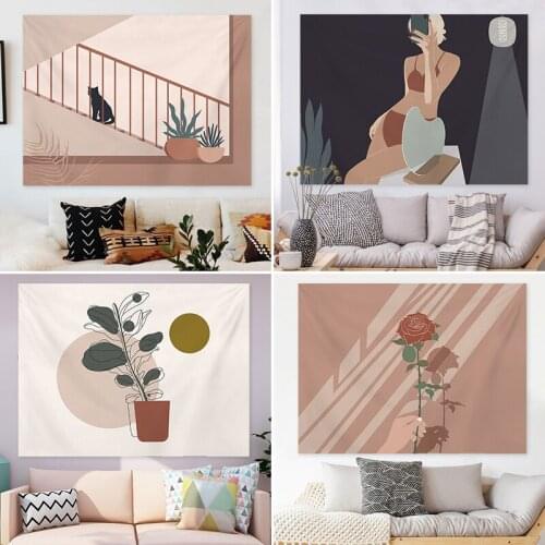 Boho Decoration Home Decor Nordic Minimalist Background Cloth Ins Hanging Cloth Aesthetic Room Decor Mural Large Beach Towels