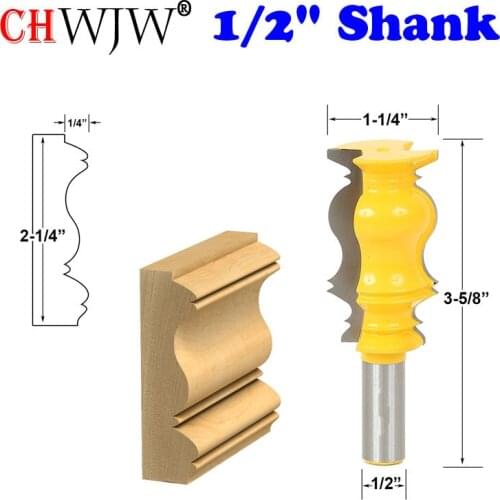 1pc 1/2" Shank Crown Molding Router Bit Line knife Woodworking cutter Tenon Cutter for Woodworking Tools