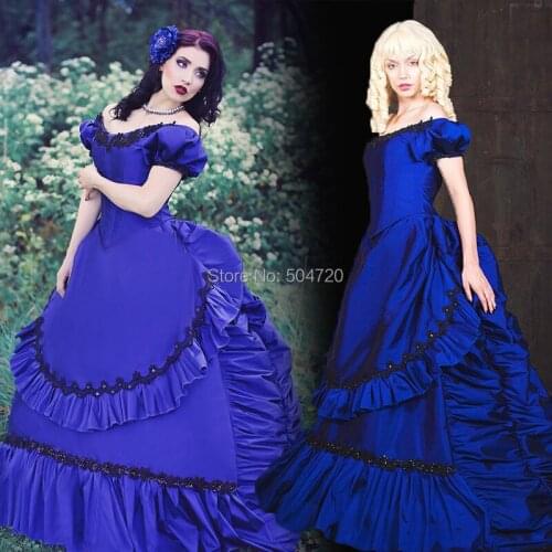 Tailored! 18 Century French Duchess Retro medieval Renaissance Reenactment Theatre Civil war Victorian dress HL-488