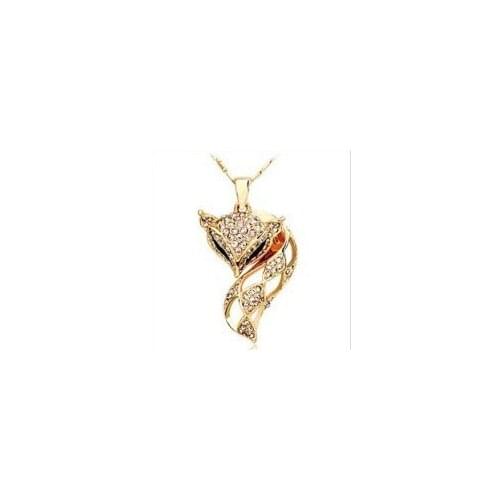 JS N059 Sexy Fox Necklace 2014 Fashion Jewelry For Women Gold Necklace Animal Jewelry Christmas Day Gifts For Daughter