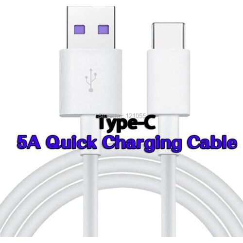 Supercharge Type-C Cable for Huawei xiaomi charger cable for Samsung LG USB 3.1 fast quick charging 3.0 cord USB-C 5A 200pcs/lot