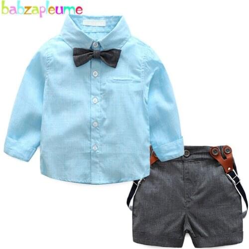2PCS/0-2Years/Spring Summer Baby Boys Clothes Set 1st Birthday Outfits Gentleman Fashion T-shirt+Shorts Newborn Clothing BC1080