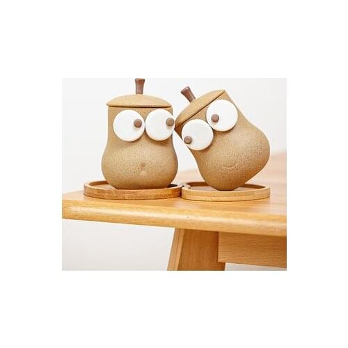 Creative pottery pear mug Couples cup weeding gift Vacuum Flasks Thermoses With a spoon