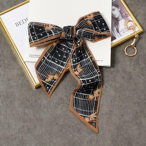 Summer Women Fashion Skinny Scarf Choker Girl Decorated Belt Organza Silky Bandana Headwear NEW