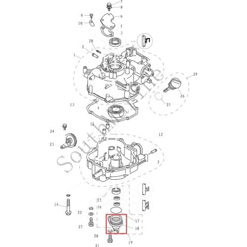 Boat Motor 68D-E5396-5B Oil seal shell for Yamaha F4 F5 outboard motor 4-stroke
