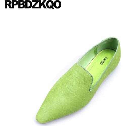 Pointed toe loafers british style ladies flats leopard print lightweight slip on designer shoes women luxury 2019 green china