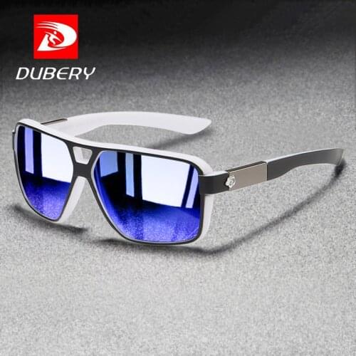 DUBERY Brand Mens Fashion Square Frame Polarized Sunglasses With UV400 Lens To Effectively Block Dazzling Glare D167