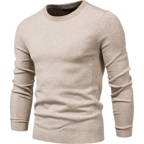 4XL Men 2020 Autumn New Casual Solid Thick wool Cotton Sweater Pullovers Men Outfit Fashion Slim Fit O-Neck pullover Sweater Men