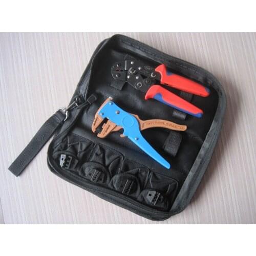 Terminal Crimping Tool Set crimping tool kit DN-K02C with cable stripper&cutter and replaceable 4pcs die sets