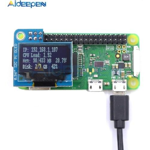 0.96 inch OLED IIC Serial White OLED Display Module 128X64 I2C SSD1306 12864 LCD Screen Board with Raspberry Pi Zero W
