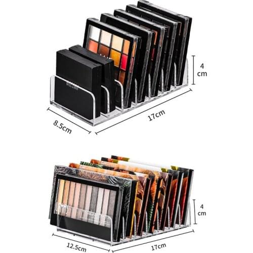 7 Grids Clear Acryl Oogschaduw Compact Organizer Lade Organisatie Divider Make Storage Box Transparant Slot Cosmetica Case