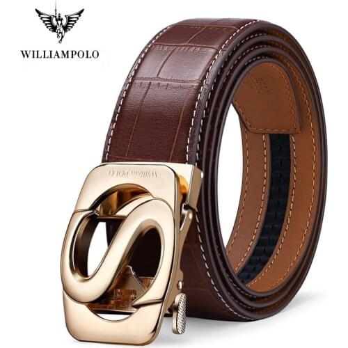 Luxury Brand Genuine Fashion Leather Mens Belt High Quality Trend Automatic Buckle Belt Mens Leisure Youth New Mens Gold Belt