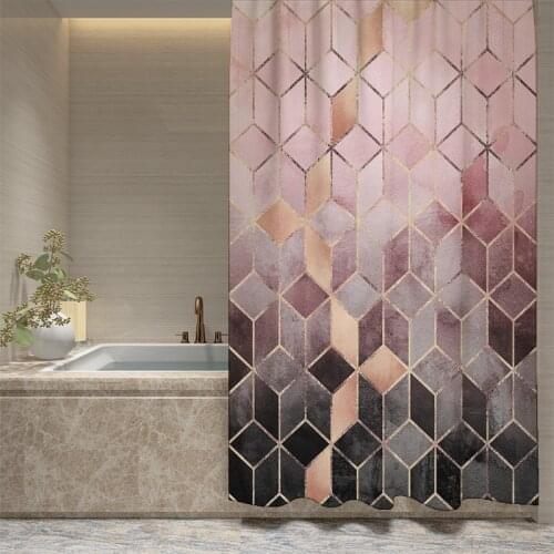 Shower Curtains Creative Diamond Printing Curtain For Woman Waterproof Polyester for Bathroom Decor Gifts Home Bathtub curtains