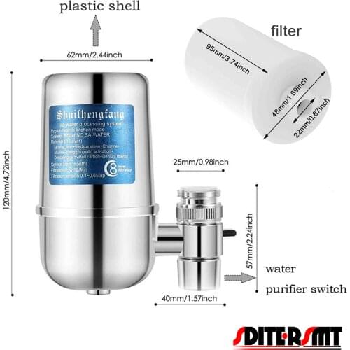 Tap Water Mini Faucet Water Purifier for Washable Ceramics Filter In Addition to Rust,In Addition to Bacteria