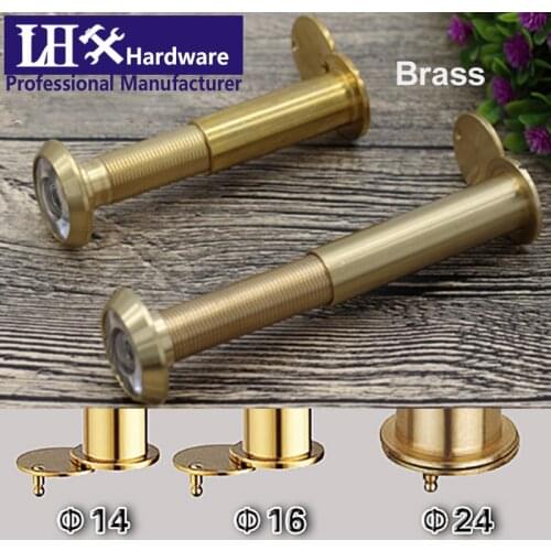 YP294 Brass Door Peephole Viewers for Home Security 14-24mm Diameter 35-110mm Thickness Gate Hardware DIY i