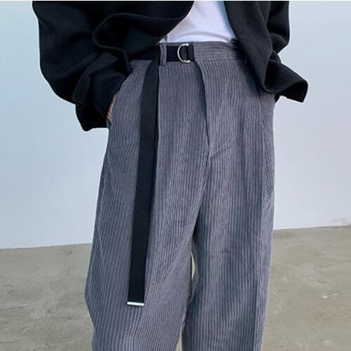 Woman Straight Pants Streetwear Trousers Mens Casual Oversize Warm Pants 2021 Winter New Fashion Corduroy Loose