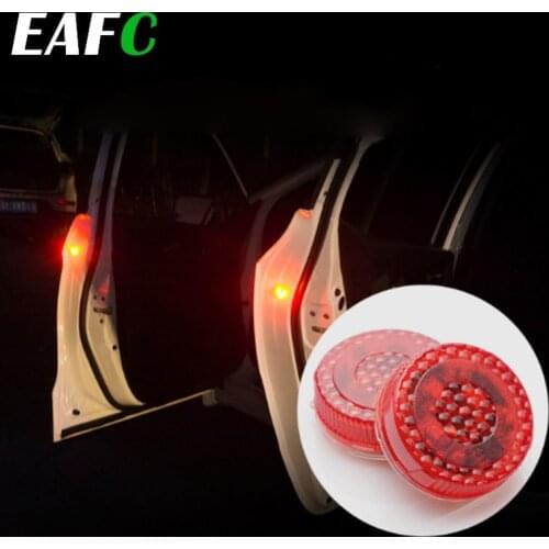 2pcs 5 LED Magnetic Wireless Car Openning Door Warning Flash Lamp Safety Indication Anti-Collision signal light parking lamps