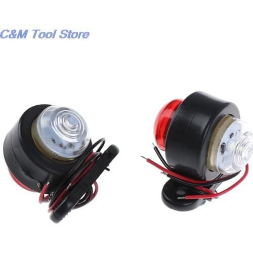 2Pcs Car Truck Trailer LED Side Marker Light White Red Turn Signal Clearance Light Indicator Lamp For Lorry Van Caravans 10-30V