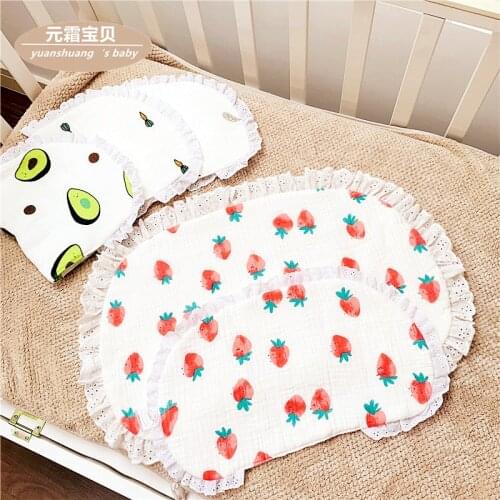 2020 newborn pillow pure cotton pillow baby flat pillow baby small pillow towel cotton pillow cushion absorbent