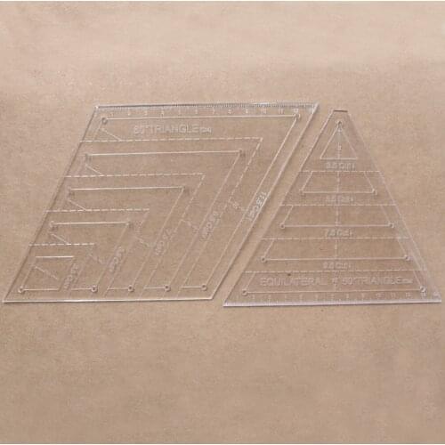 4 Pcs Transparent Quilting Ruler Template Sewing Piecing Scrapbooking Tools