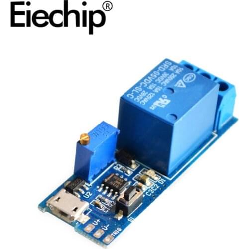 5V-30V Micro USB Adjustable Power Relay Module Delay Relay Timer Control Module Trigger Delay Switch with button Switch