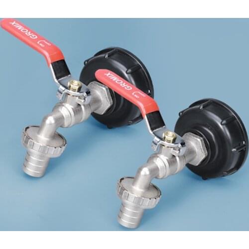 IBC Tank Alloy Tap Adapter S60x6 Coarse Thread Valve Fittings Garden Hose Connector Replacement Metal Drain tool