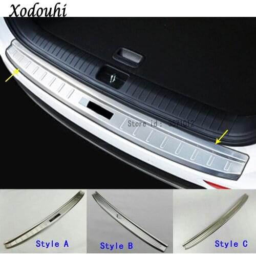 Car Styling External Rear Bumper Protect Trunk Trim Cover Stainless Steel Plate Pedal 1pcs For Kia Sportage KX5 2016 2017 2018