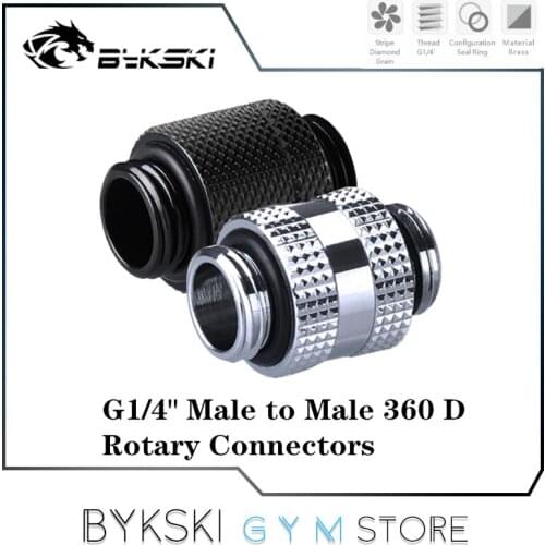 Azieru 360 D Rotary Connectors /G1/4" Male to Male Extender Fitting Computer Accessories M to M Fittings PC Fittings AU-DTSO-S