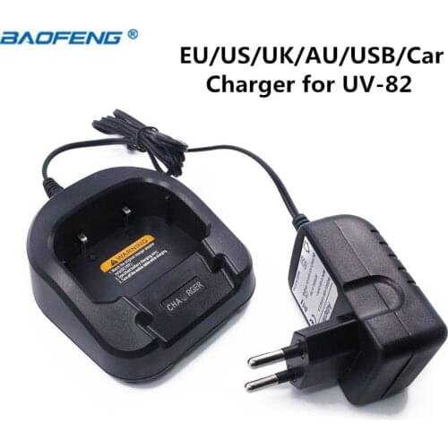 Baofeng UV-82 100-240V Battery Charger CH-8 For Baofeng UV-82 UV-82HX UV-82HP Walkie Talkie UV 82 Two Way Radio BF-UV82