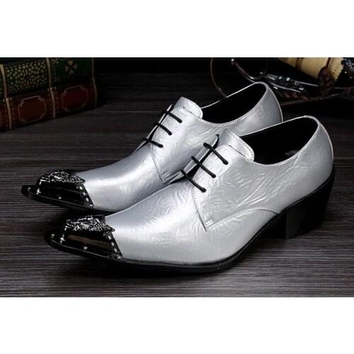 Spring autumn glitter pointed toes leather shoes pointed toes mixed color business casual oxfords iron toes lace up dress shoes