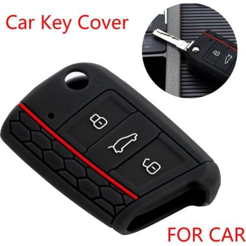 2020 Silicone Remote Car Key Case Cover For VVolkswagen VW Golf 7 MK7 Skoda Octavia A7 Car Accessories
