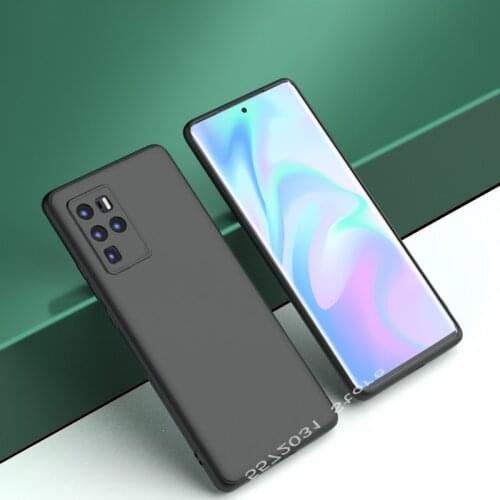 For ZTE Axon 30 Ultra Case Matte Slim Soft Siicone Phone Cover For Axon 30 Pro Back Cover Black