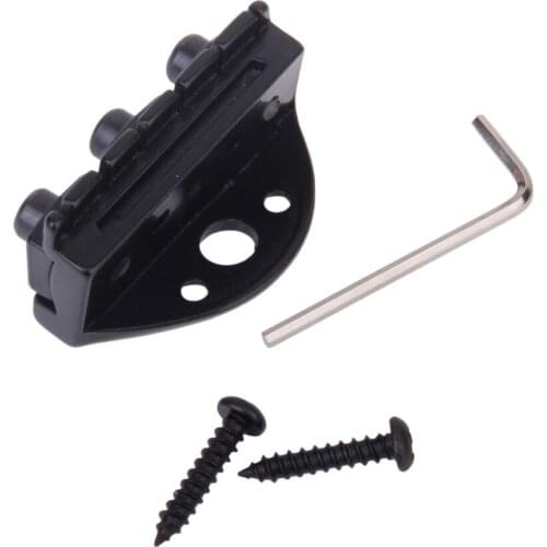 Black Alloy String Locking Nut with Allen Wrench for 6-String Electric Guitar
