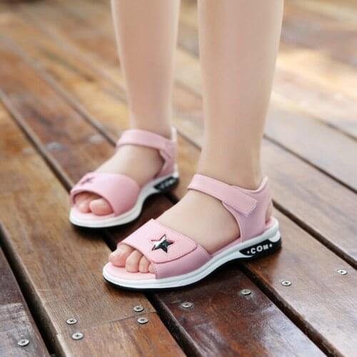 ChildrenS Shoes Flowers Girls Sandals 2021 New Summer Students casual Big Girls Child Little Girl Princess Shoes Size 4-12