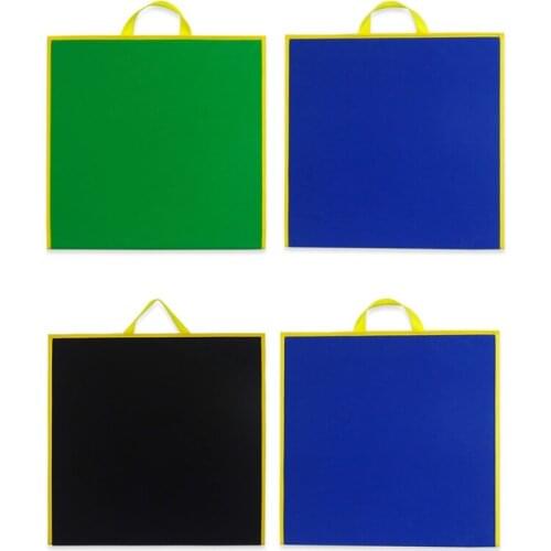 Double Sided Chalk Markers Board Foldable Felt Board with 17.12x17.32 Inch Polyester for Classroom or Home Teaching 69HE