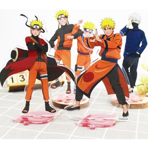 Naruto Figures Dragon Ball Uzumaki Super Saiya Anime Figure Acrylic Stand Model Toys Accessories Collection Kawaii Cute Kid Gift