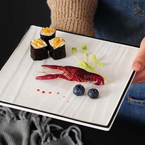 Ceramic Western Food Plate Pasta Plate Steak Plate Fruit Plate Round Dish Plate Serving Chinese and Western Restaurant Tableware