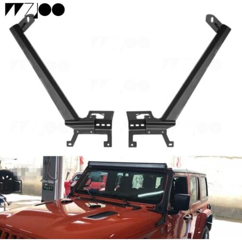 Led Light Bar Mount designed for jeep wrangler 2018+JL straight led bar 50-52"for auto product car accessories Roof window brack