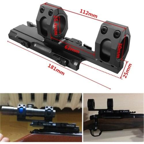 Hunting Scope Mounts 25.4mm 30mm Weaver Picatinny Rings Extended Cantilever QD Mounts Bases With Auto Lock Tactical Ring