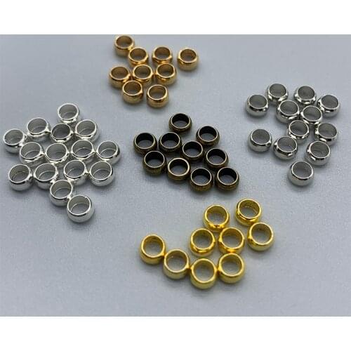 500pcs/lot 2-4mm 6Colors Round Crimp End Beads Stopper Spacer Beads For DIY Handmade Jewelry Making Findings Supplies Wholesale