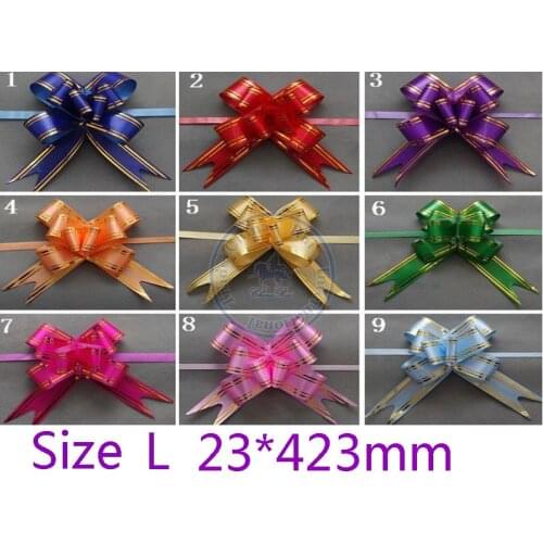 Size L 23*423mm Pull Bows Ribbons Flowers Gift Wrapping Christmas Wedding Party Decoration Pullbows