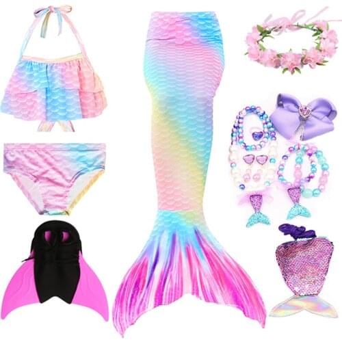 Summer girls clothes Summer toddler swimsuit 2020 girl Kids swimwear for girls Mermaid costume girl Mermaid tail with monofin