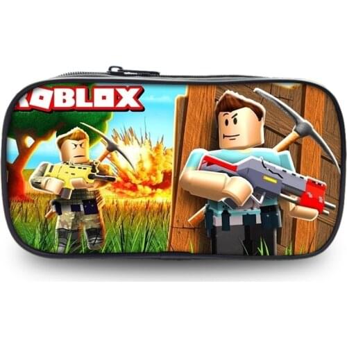 Roblox Cute Kawaii Canvas Pencil Cases High Capacity Pen Bags Letter Pencil Bags For Boy Girls Gift School Supplies Stationery