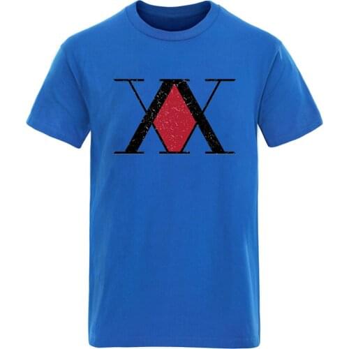 HUNTERXHUNTER Round Neck Cotton Mens T-shirts High Quality Streetwear Tops Tee Shirts Leisure Hip Hop Plus Size Homme Tshirts