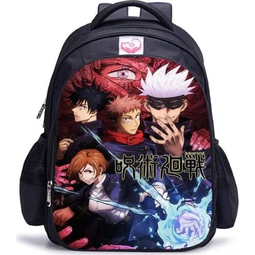 16 Inch Jujutsu Kaisen Yuji Backpack Children School Bags Orthopedic Backpacks Kids School Boys Mochila Infantil Bags