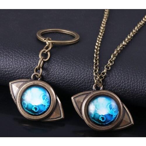 Anime The Promised Neverland Necklace Mujika Emma Eye Shaped Amulet Pendant Necklace for Women Man Casual Clothing Accessories