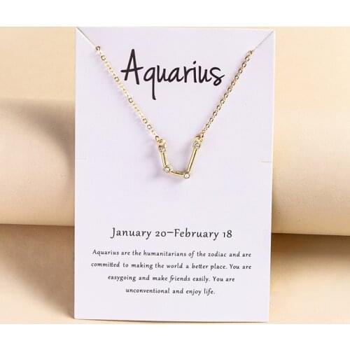 Trendy Shiny Crystal Star Zodiac Sign 12 Constellation Pendent Necklaces Female Elegant Silver Color Choker Necklaces Jewelry